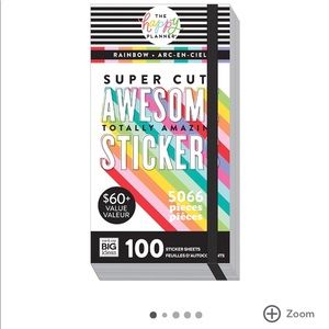 HAPPY PLANNER AWESOME 100 pg sticker book- Rainbow